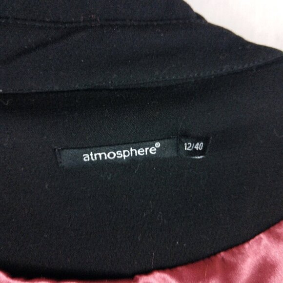 Atmosphere Women's Size 12 Black Pea Coat - Picture 11 of 15